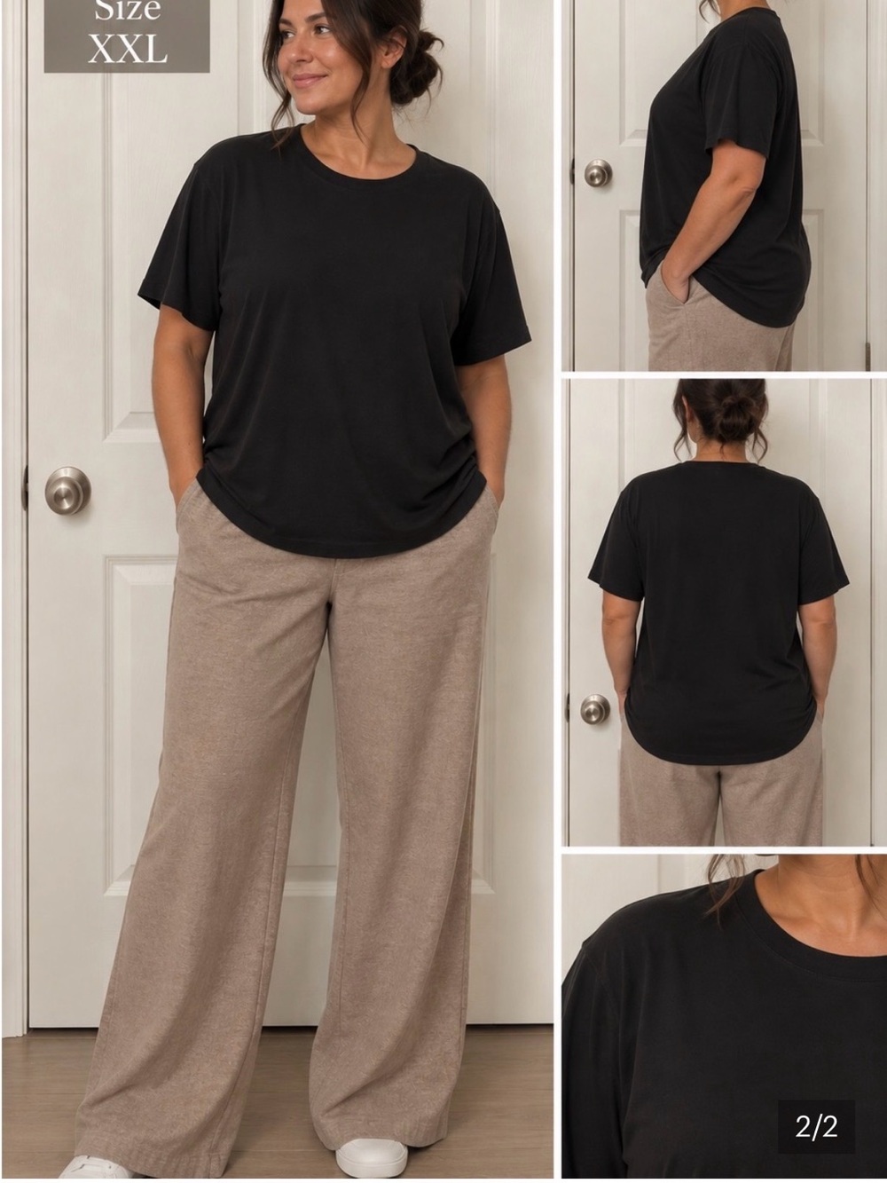 A New Day Women’s Black Crew Neck T-Shirt XXL Relaxed Fit